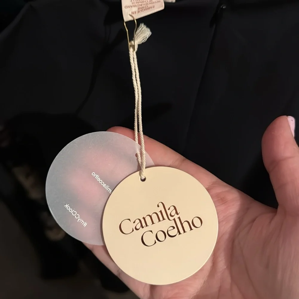 Camilo Coelho for Revolve Black Midi Dress with Embellished Neckline.Size M.NWT. - Picture 7 of 10